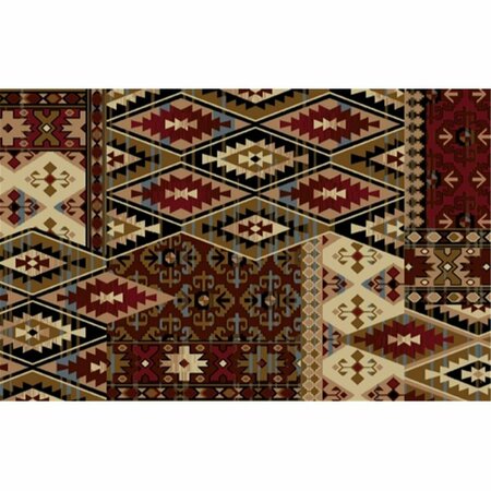 MAYBERRY RUG 30 x 46 in. Cozy Cabin Apache Printed Nylon Kitchen Mat & Rug CC10510 30X46
